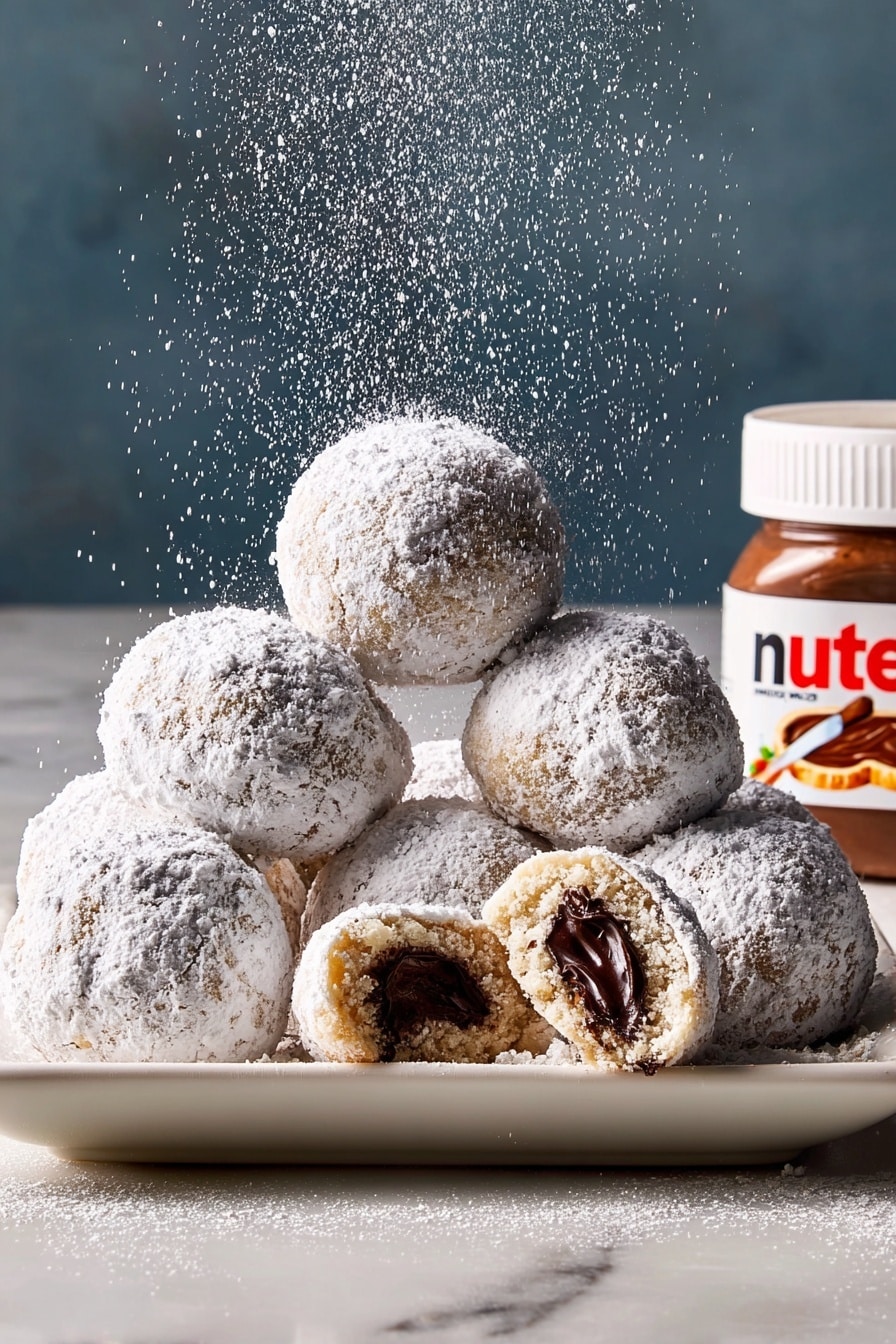 Nutella Snowball Cookies Recipe - Recipe Step