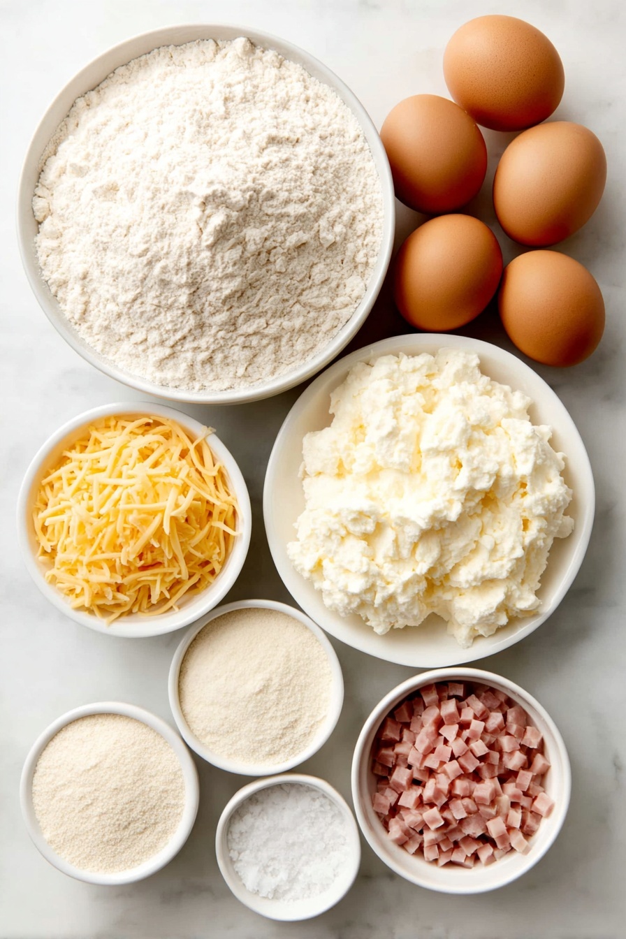 Cheddar Ham Protein Biscuits Recipe - Ingredients