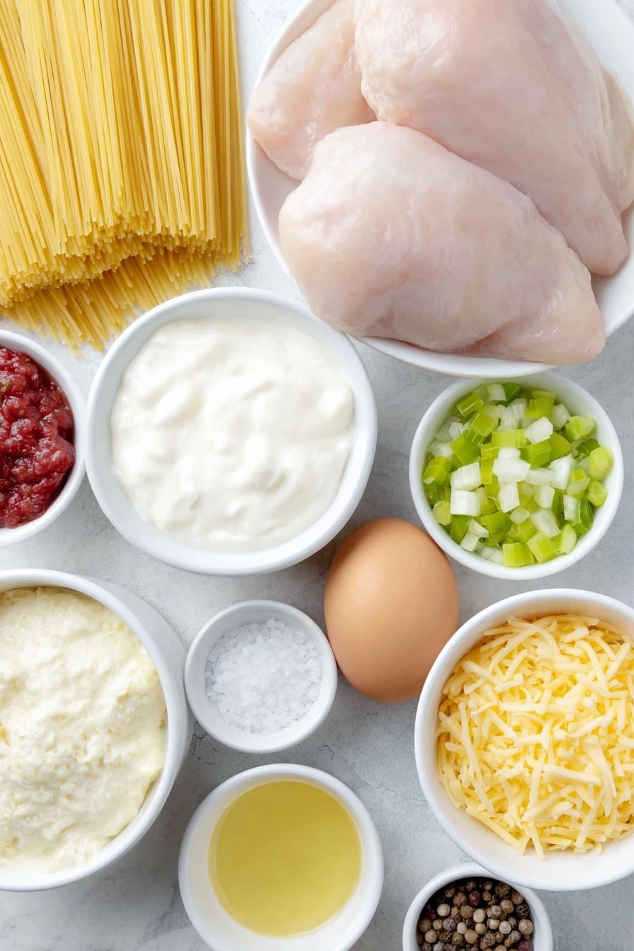 Southern Chicken Spaghetti Bake Recipe - Ingredients