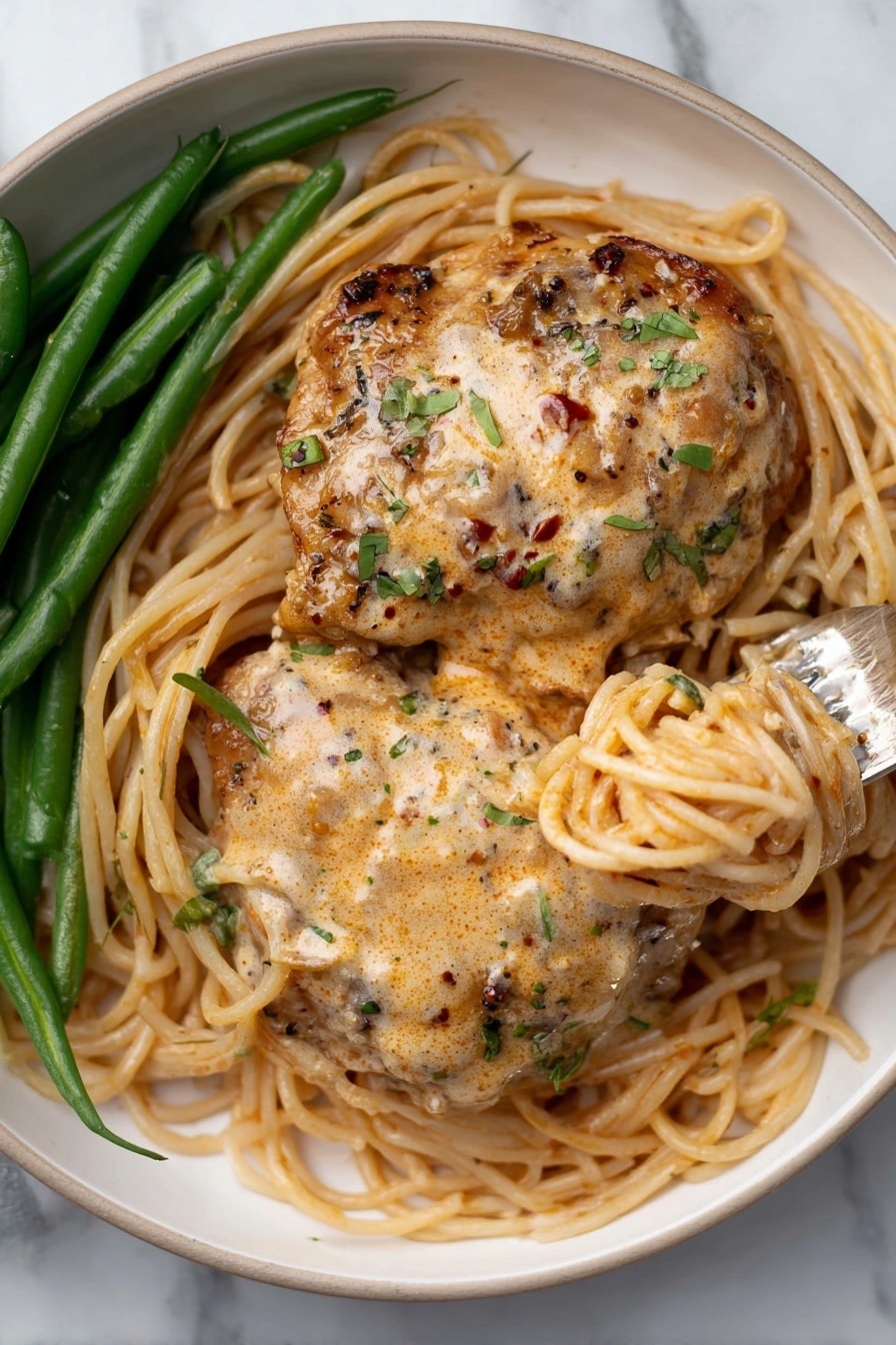 Creamy Baked Chicken Thighs Recipe - Serving