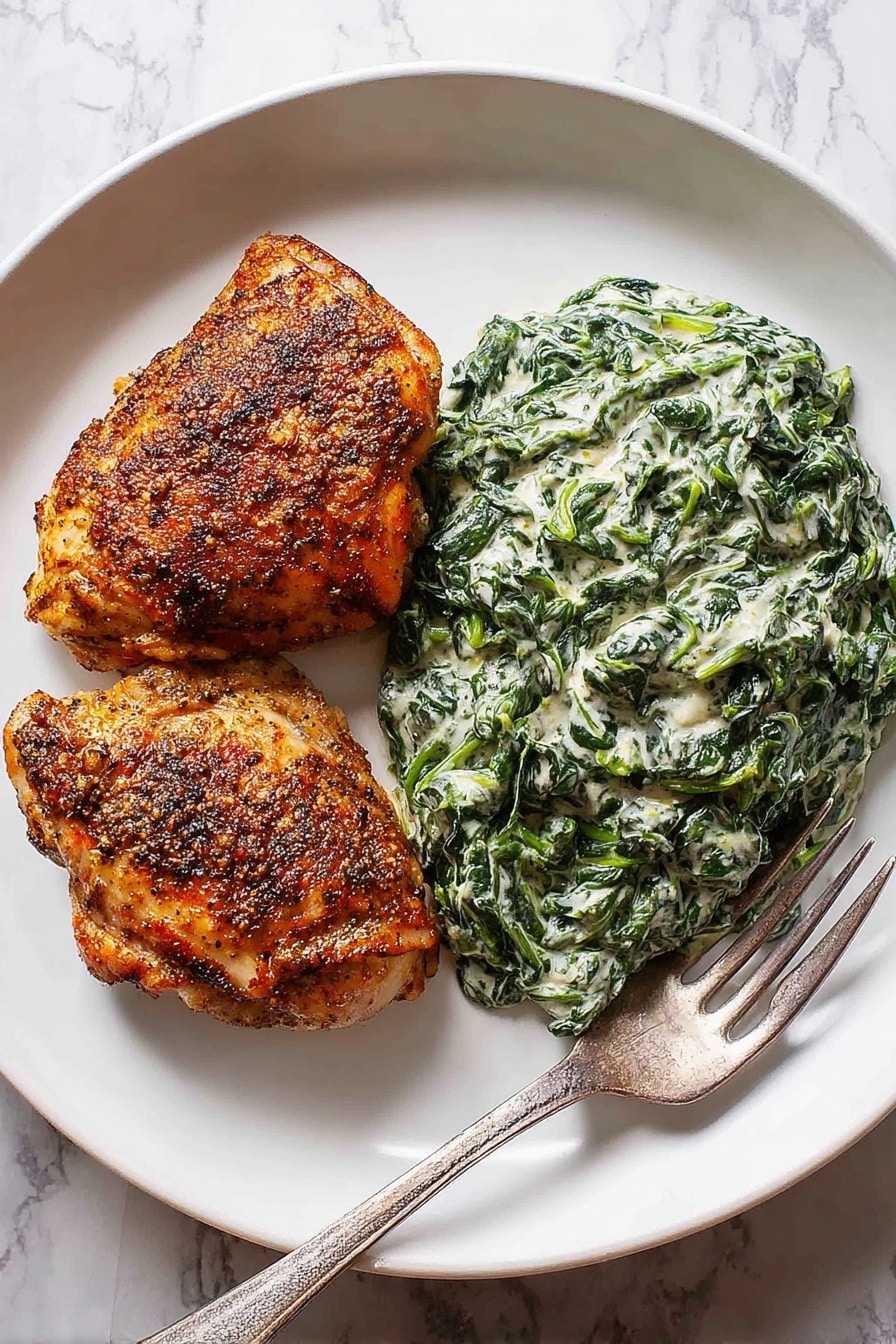 Baked Spicy Chicken Thighs Recipe - Serving