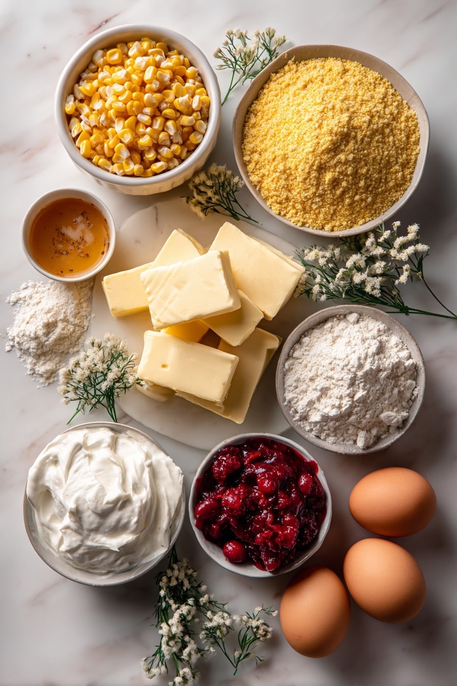 Brown Butter Cornbread with Cranberry Butter Recipe - Ingredients