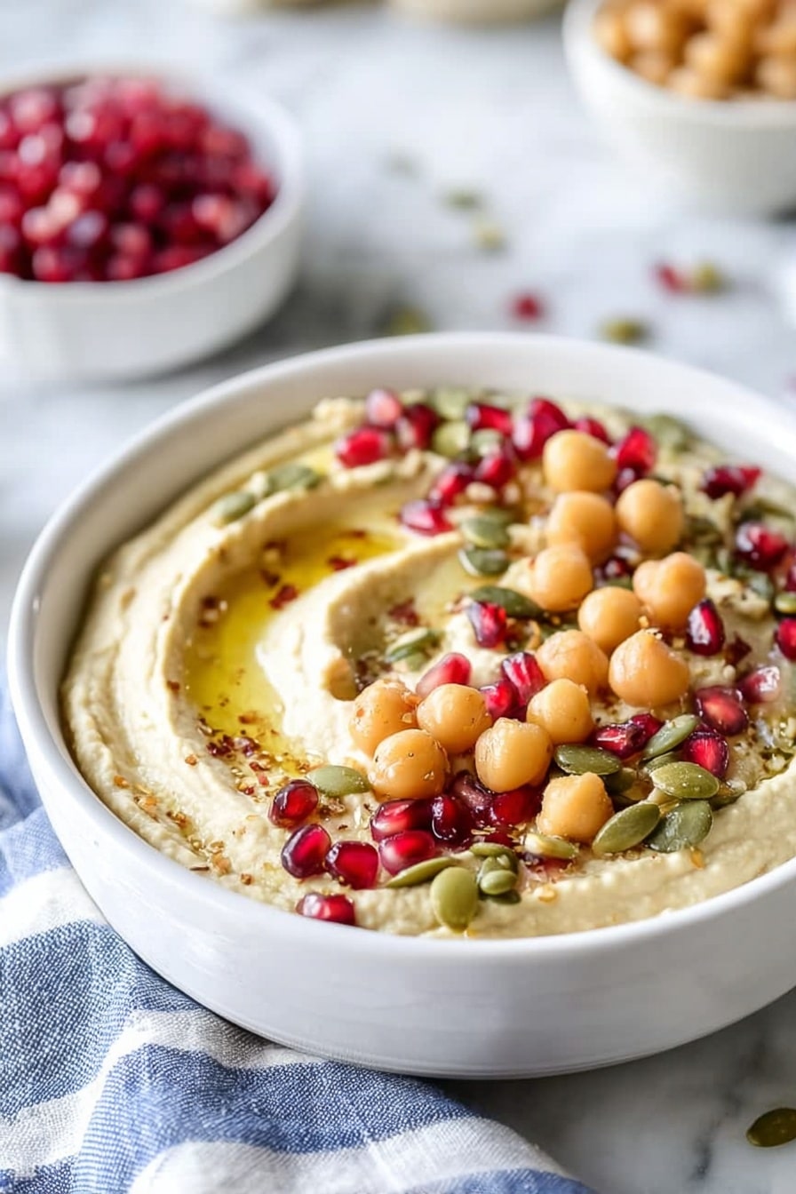 Roasted Butternut Squash Hummus with Pomegranate and Pepitas Recipe - Recipe Step