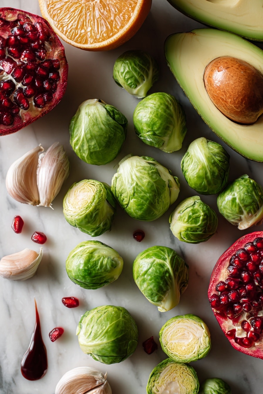 Citrus Brussels Pomegranate Salad Recipe - Ingredients