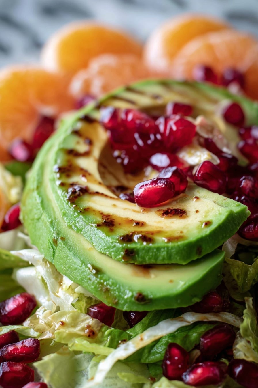 Citrus Brussels Pomegranate Salad Recipe - Serving