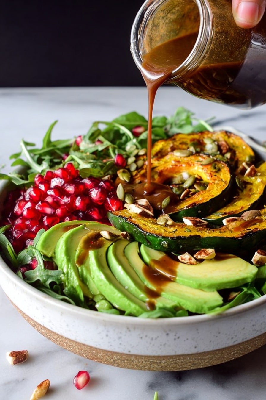 Autumn Arugula Salad with Roasted Squash, Pomegranate, and Ginger Vinaigrette Recipe - Recipe Step