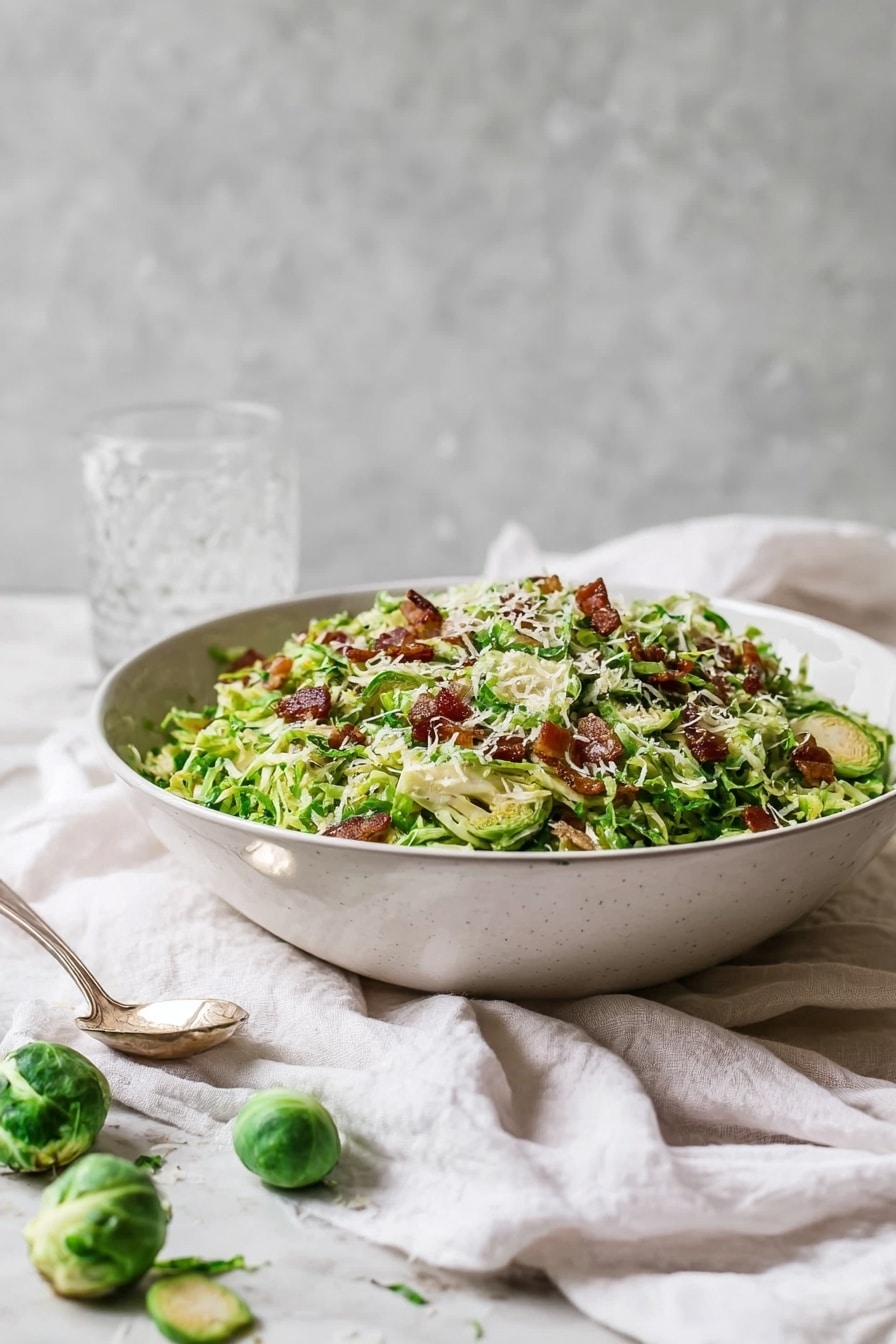 Shredded Brussels Sprouts Salad with Bacon and Asiago Recipe - Recipe Step
