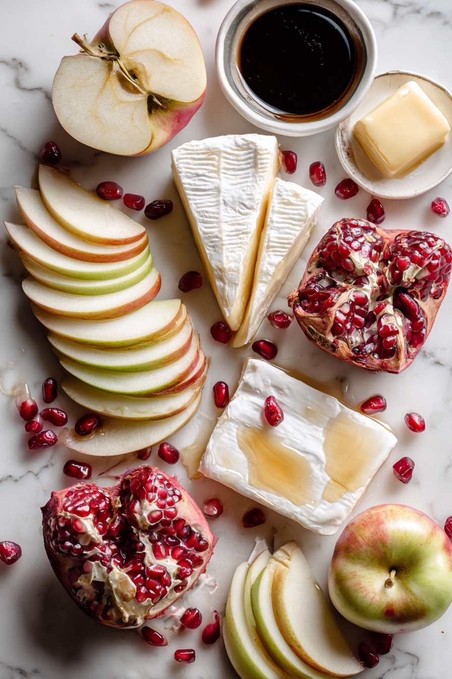 Apple Brie & Caramelized Onion Tart with Pomegranate Arils and Pomegranate Molasses Recipe - Ingredients