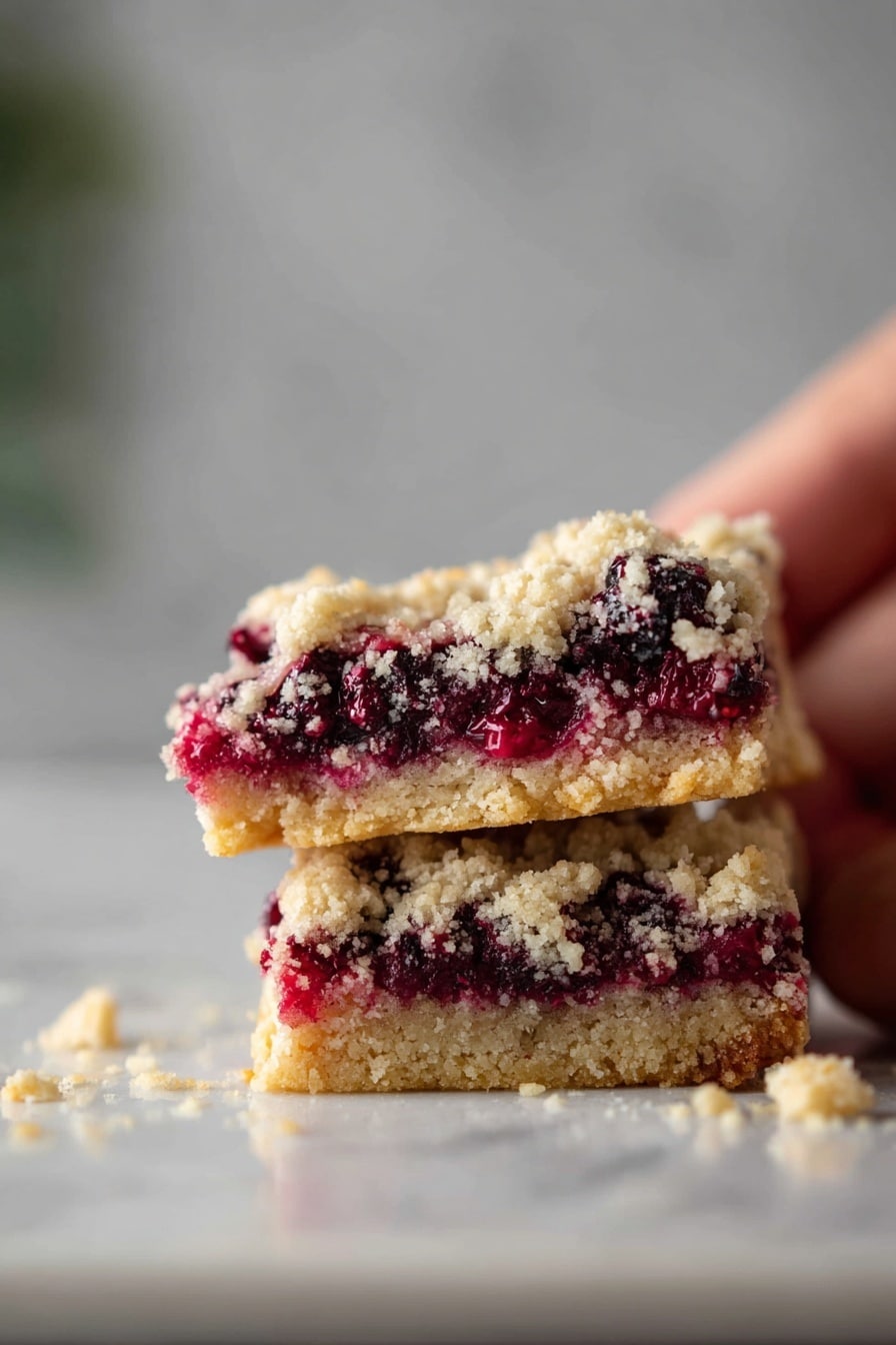 Cranberry Cobbler Bars Recipe - Serving