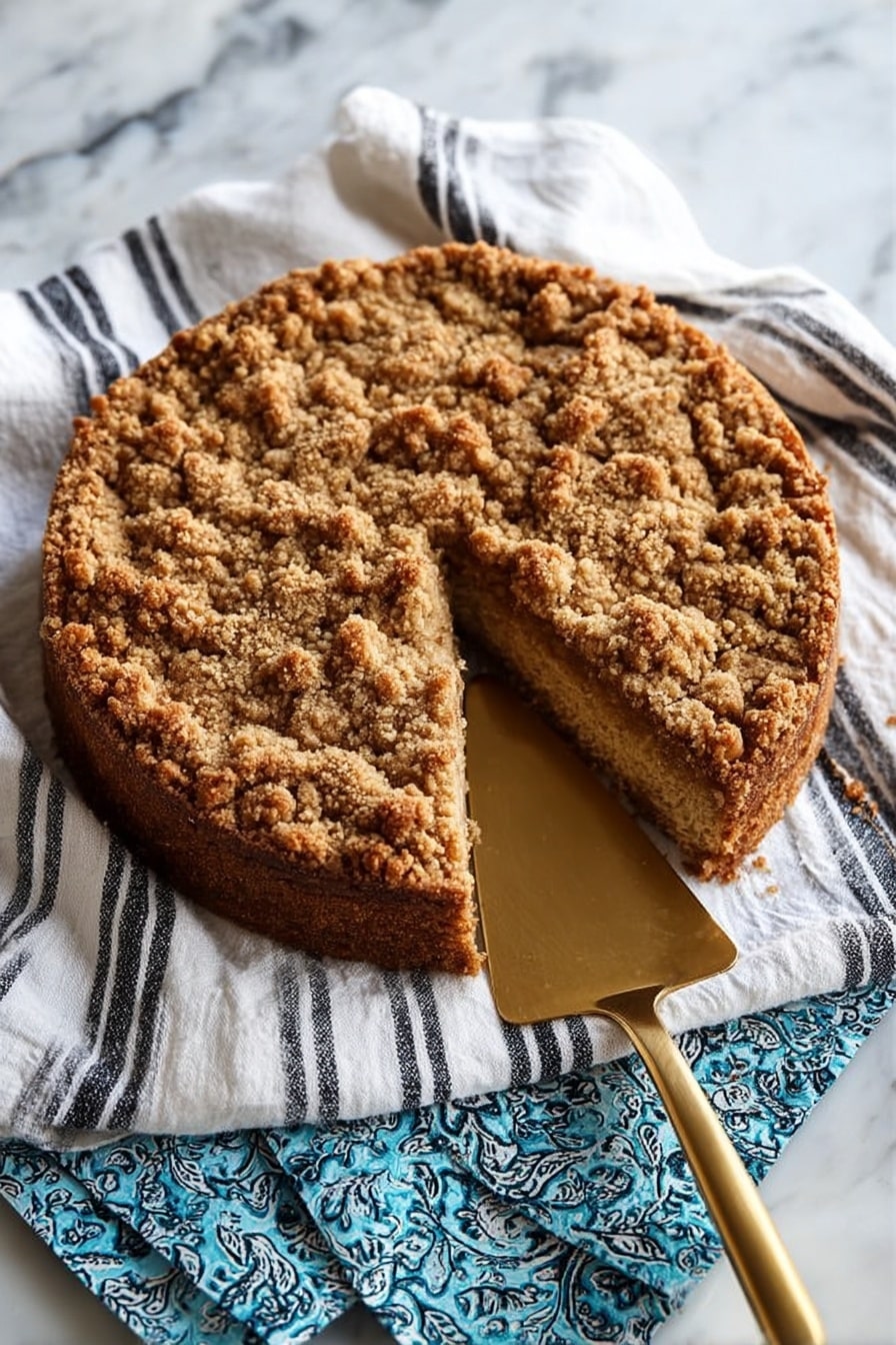 Pumpkin Coffee Cake with Chai Ice Cream Recipe - Serving