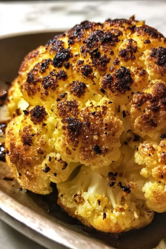 Thanksgiving Roasted Cauliflower with Herb Mushroom Gravy Recipe