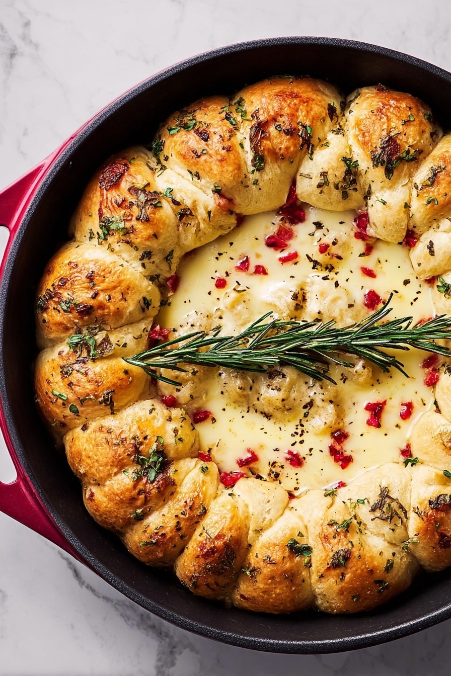 Cranberry Brie Biscuit Dip Recipe - Serving
