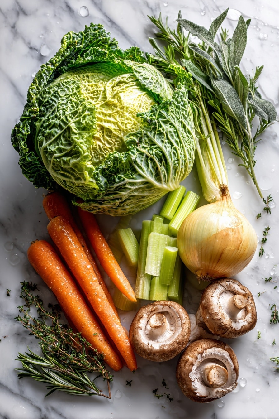Whole Roasted Cabbage with Savory Herb Gravy Recipe - Ingredients