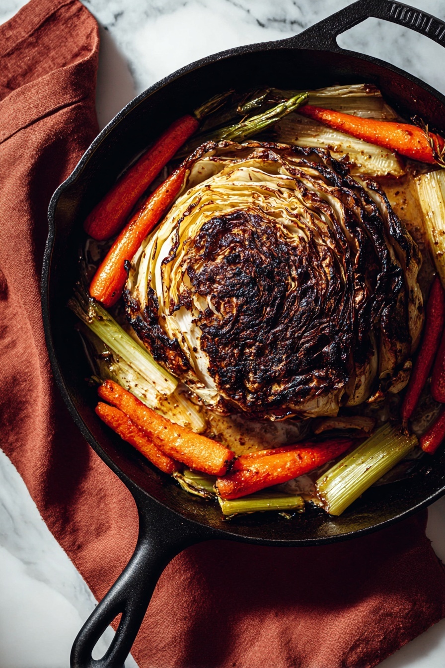 Whole Roasted Cabbage with Savory Herb Gravy Recipe - Serving