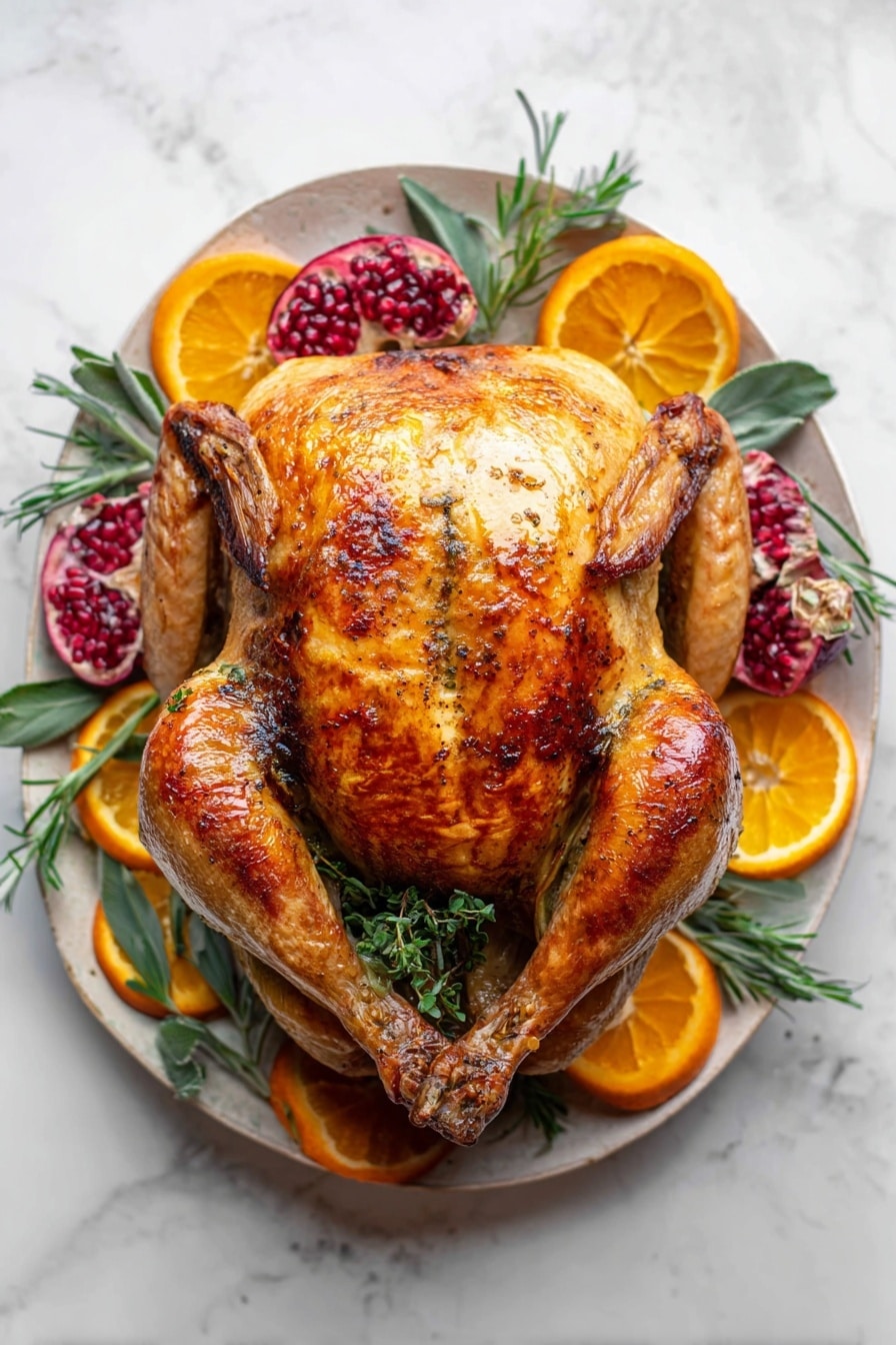 Citrus Butter and Sage Roasted Turkey Recipe - Serving