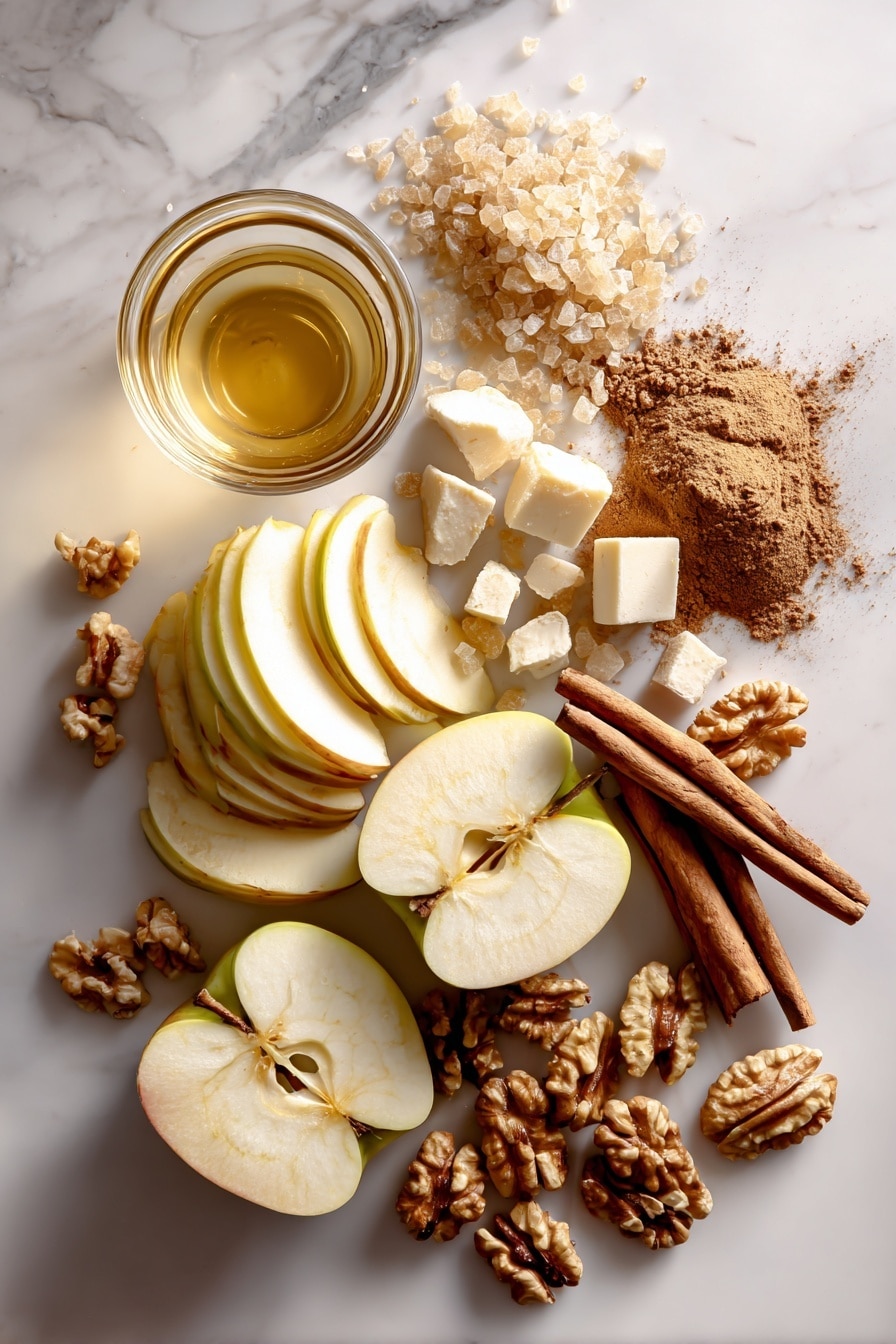Baked Apple with Cinnamon, Nuts, and Vanilla Ice Cream Recipe - Ingredients