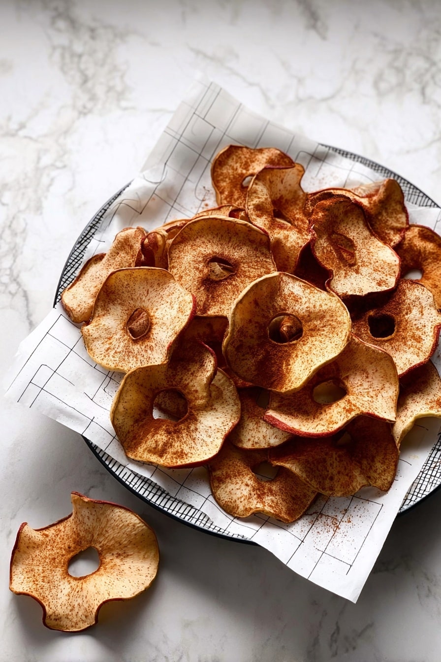 Crispy Air Fryer Apple Chips Recipe - Serving