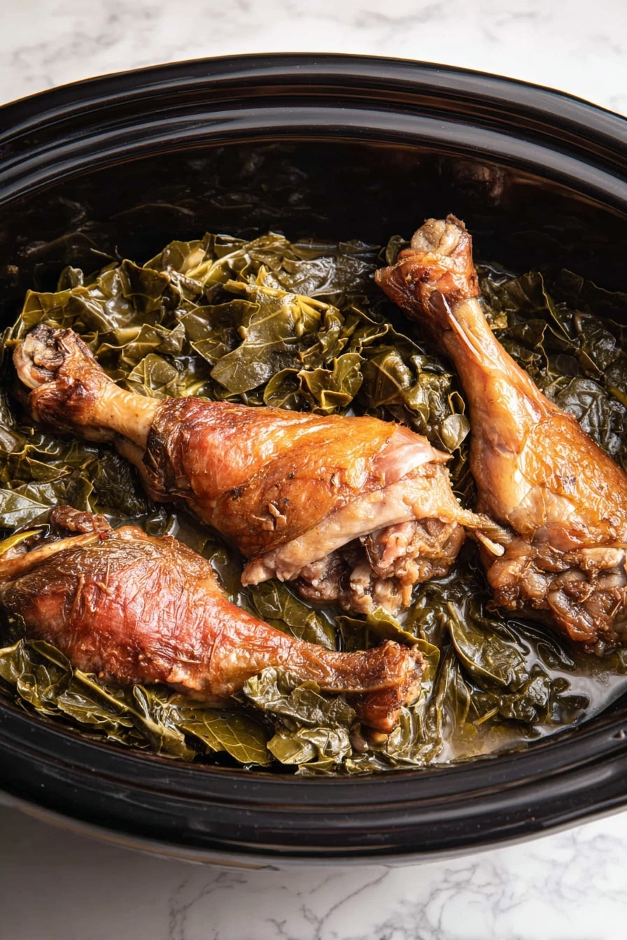 Slow Cooker Collard Greens with Smoked Turkey Recipe - Recipe Step
