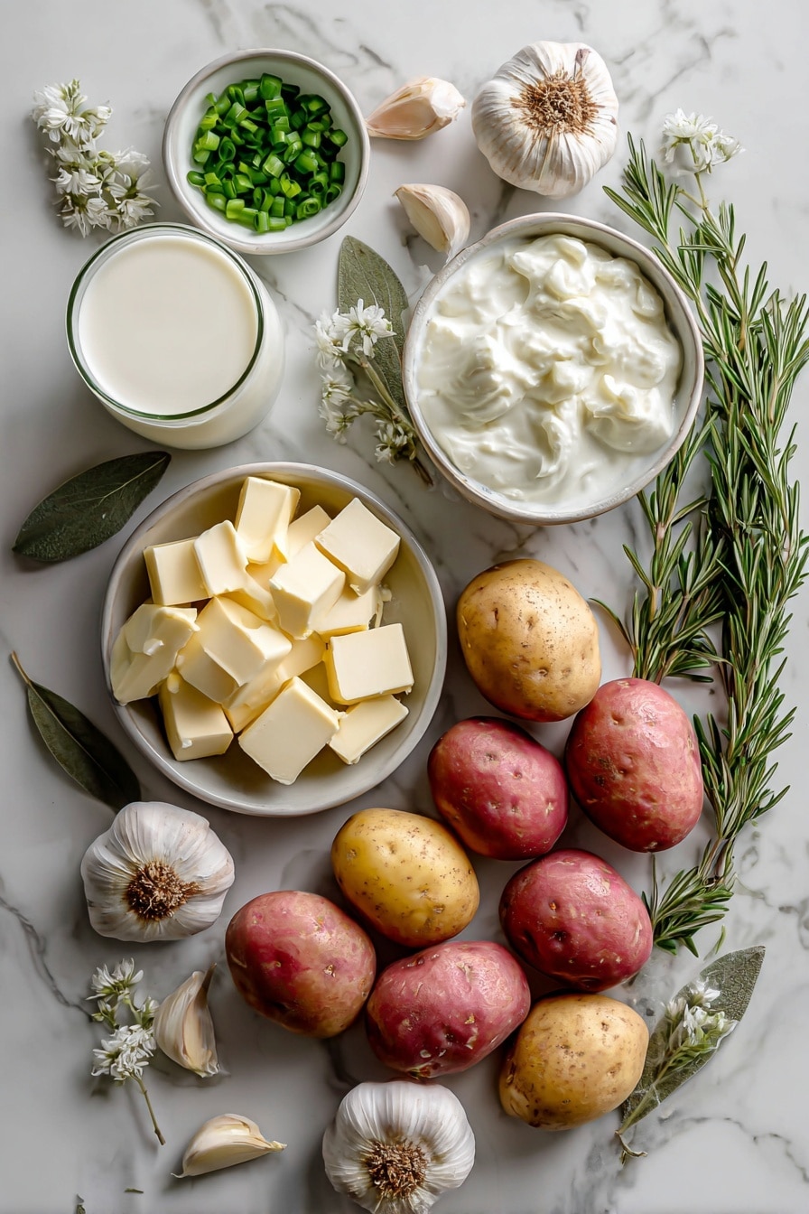 Crockpot Garlic Mashed Potatoes Recipe - Ingredients