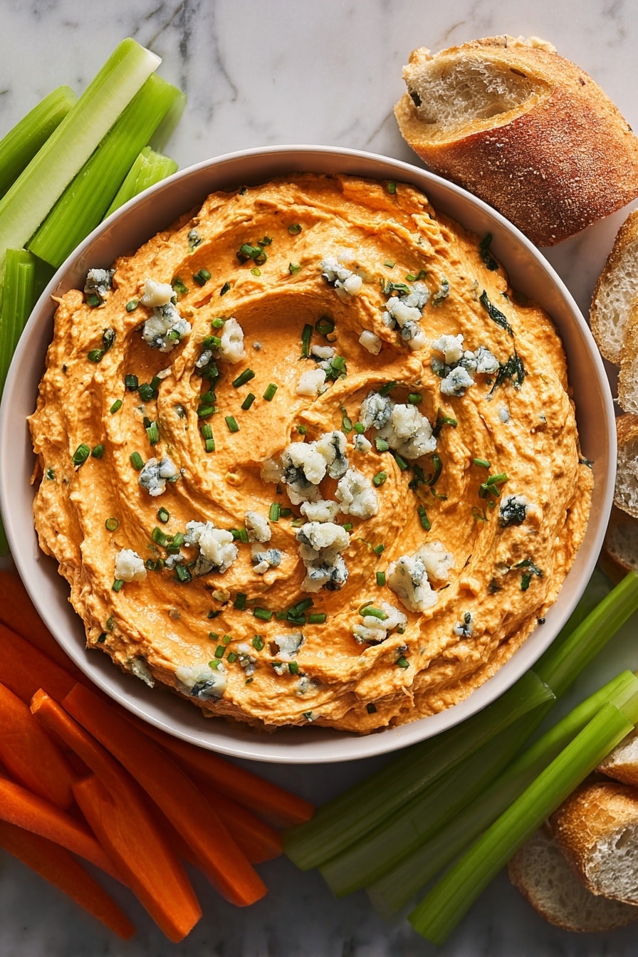 Crockpot Buffalo Chicken Dip Recipe - Serving