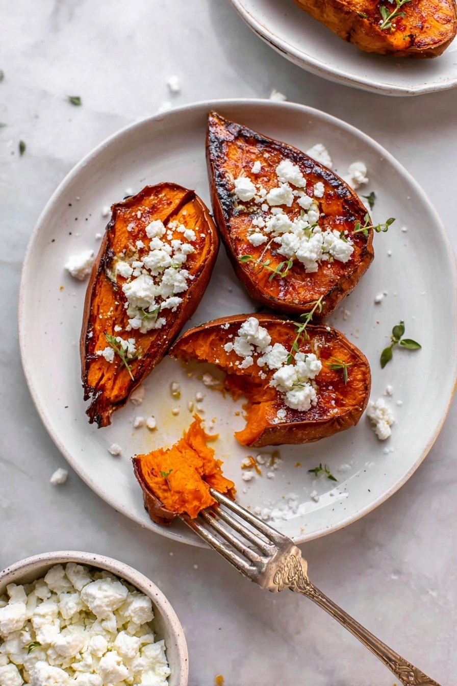 Roasted Sweet Potato Rounds with Honey & Feta Recipe - Recipe Step