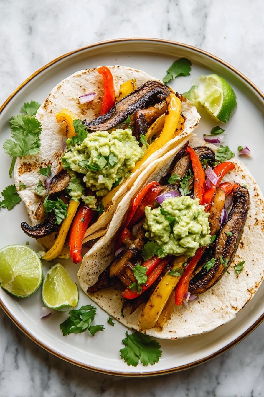 Portobello Mushroom Fajitas Recipe - Serving