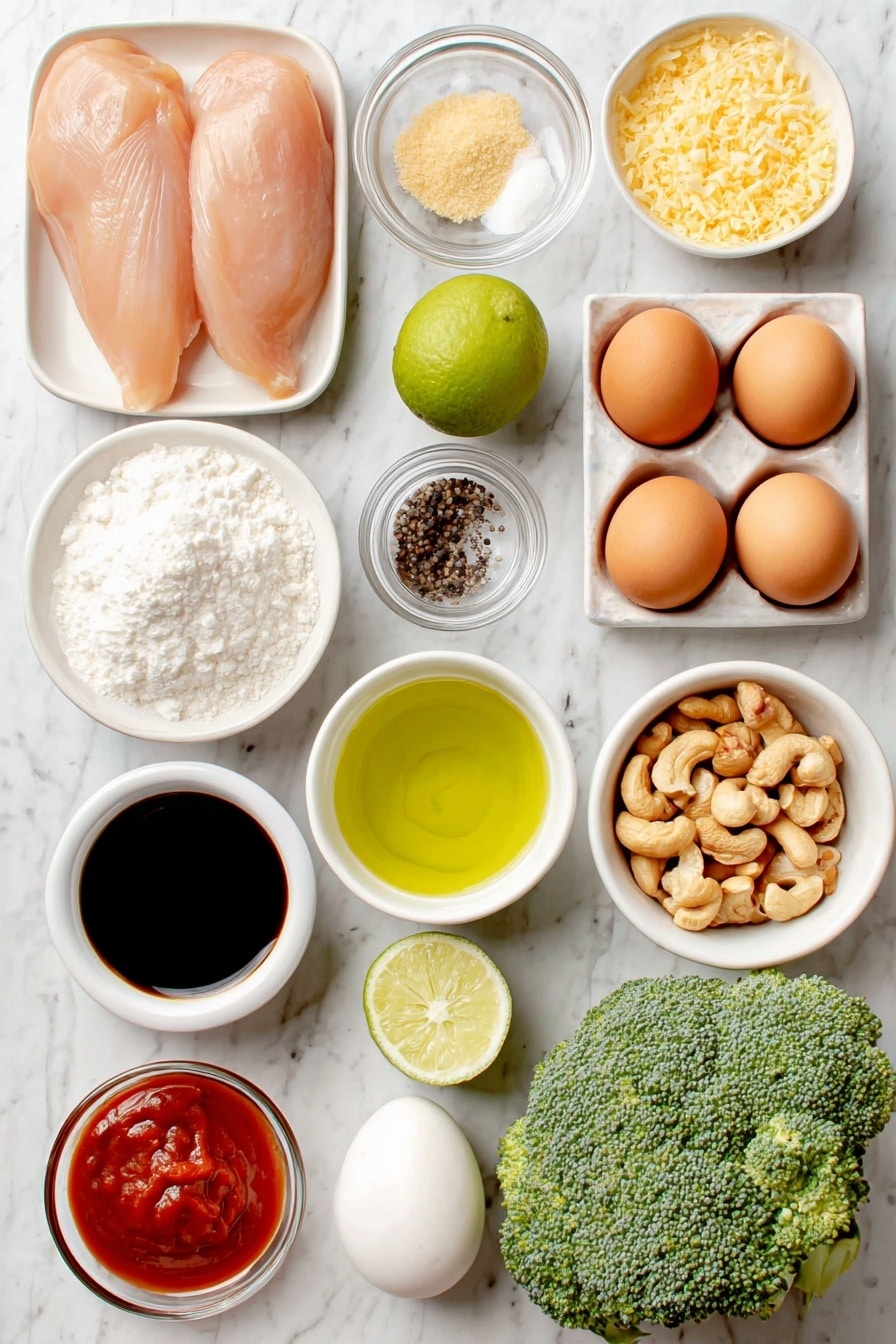 Red Curry Chicken Stir Fry with Spicy Cashew Sauce Recipe - Ingredients