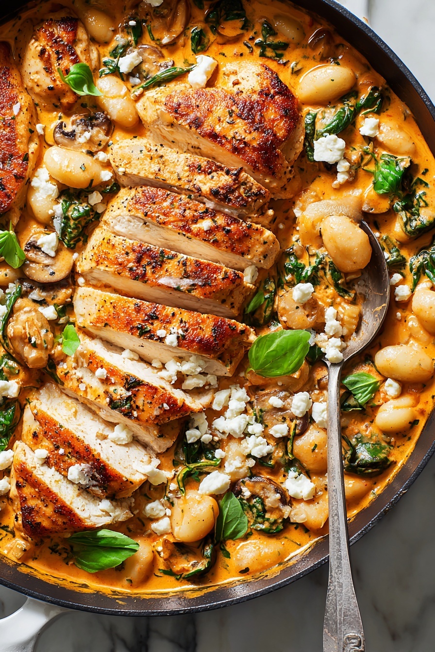 Creamy Harissa Chicken and Gnocchi Recipe - Serving