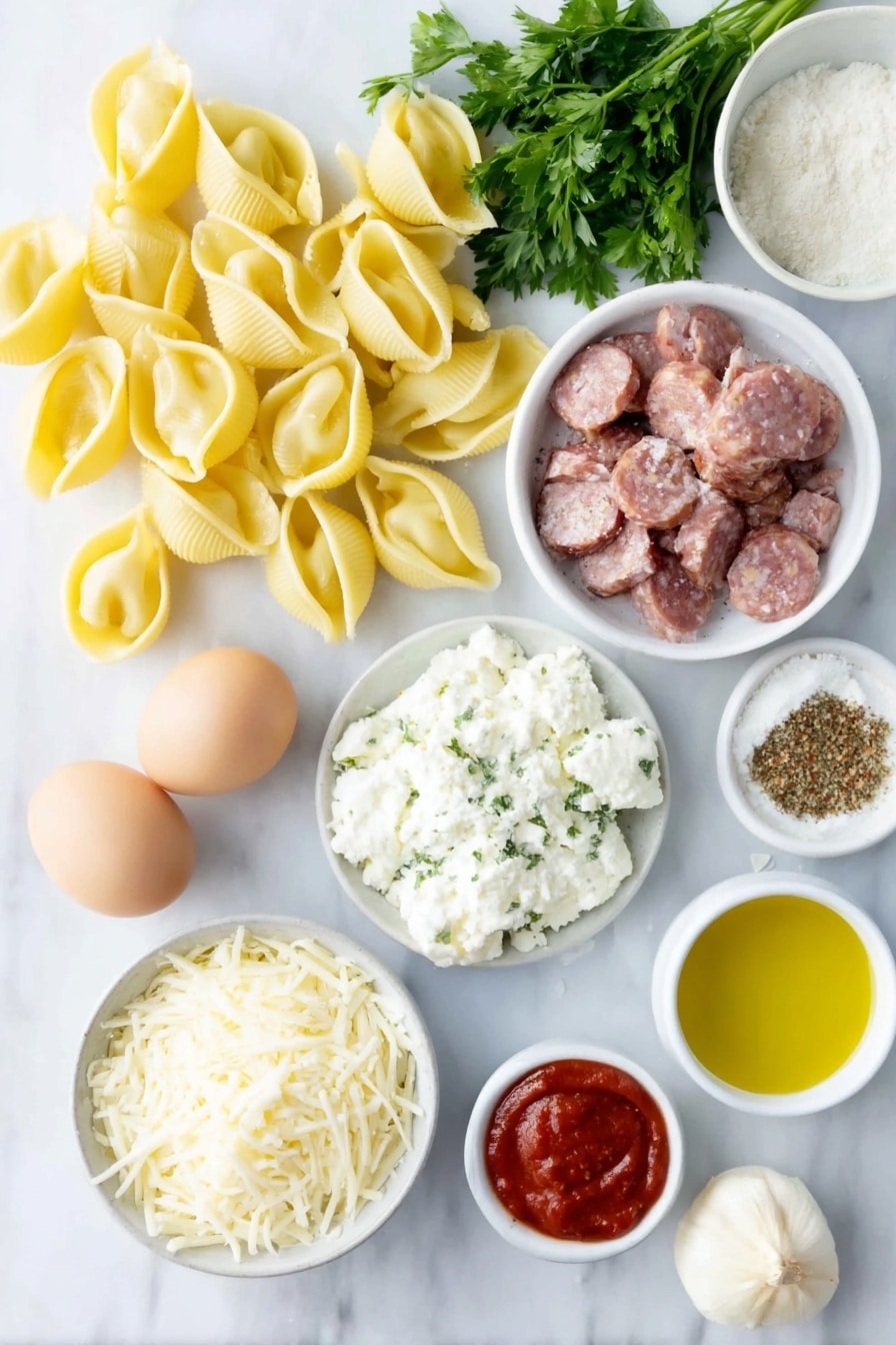 Creamy Cajun Chicken Pasta Shells Recipe - Ingredients