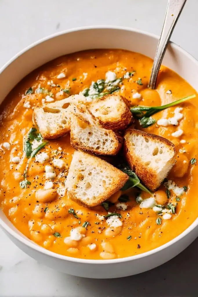 Creamy White Bean Tomato Soup Recipe