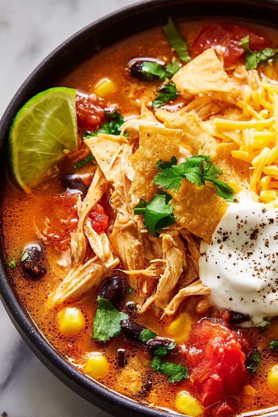 Slow Cooker Chicken Enchilada Soup Recipe - Recipe Step