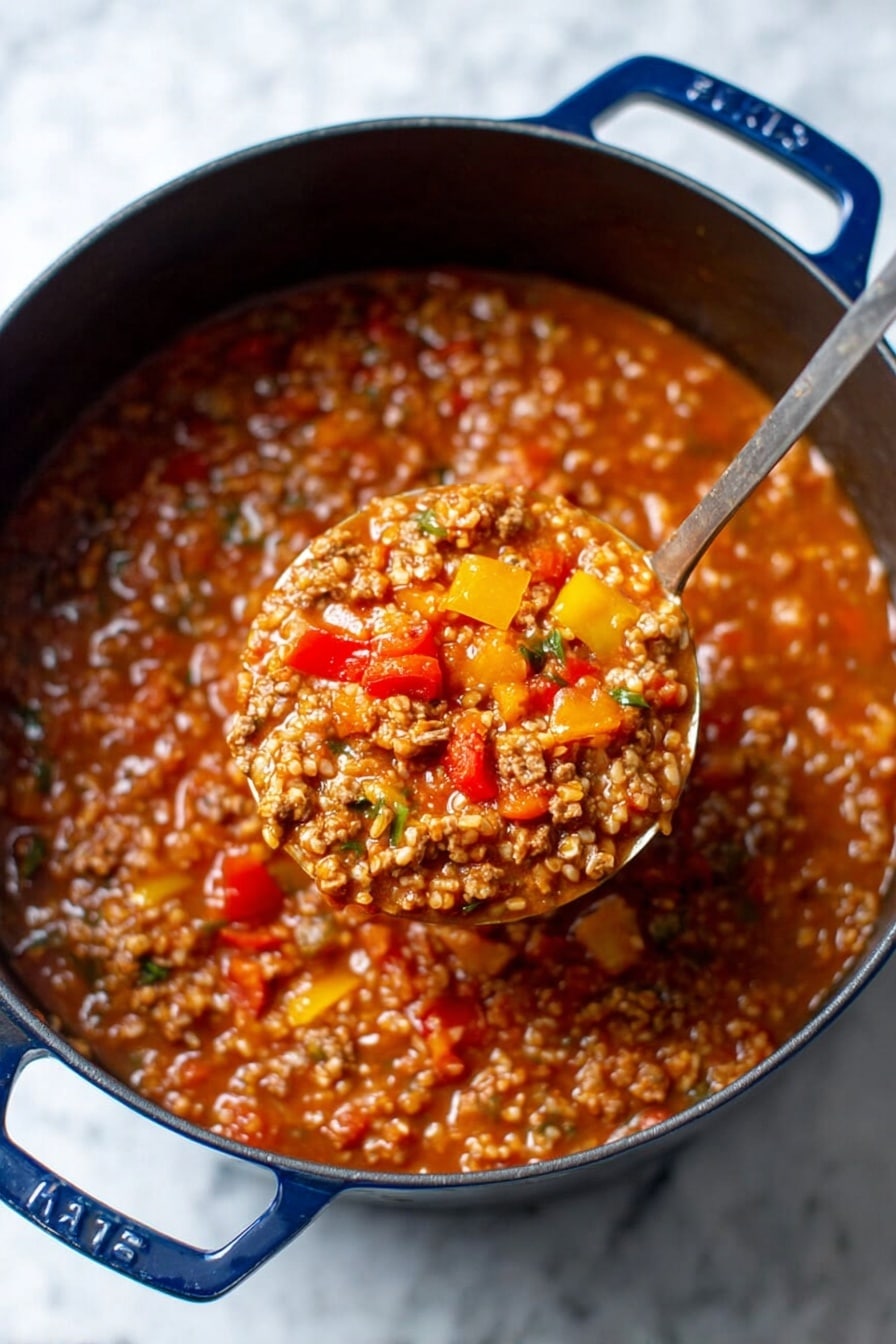 Stuffed Pepper Soup Recipe - Serving