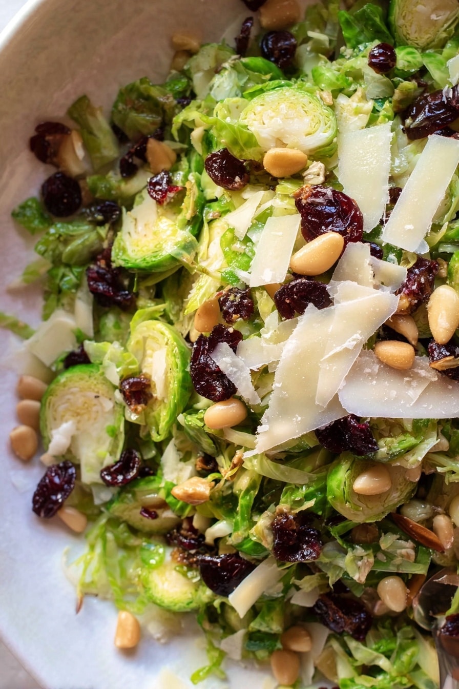 Brussels Salad with Spiced Maple Vinaigrette Recipe - Serving