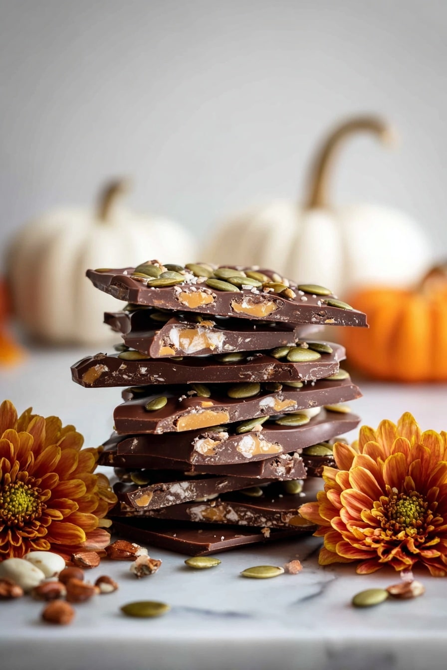 Milk Chocolate Pumpkin Buttercrunch Recipe - Serving