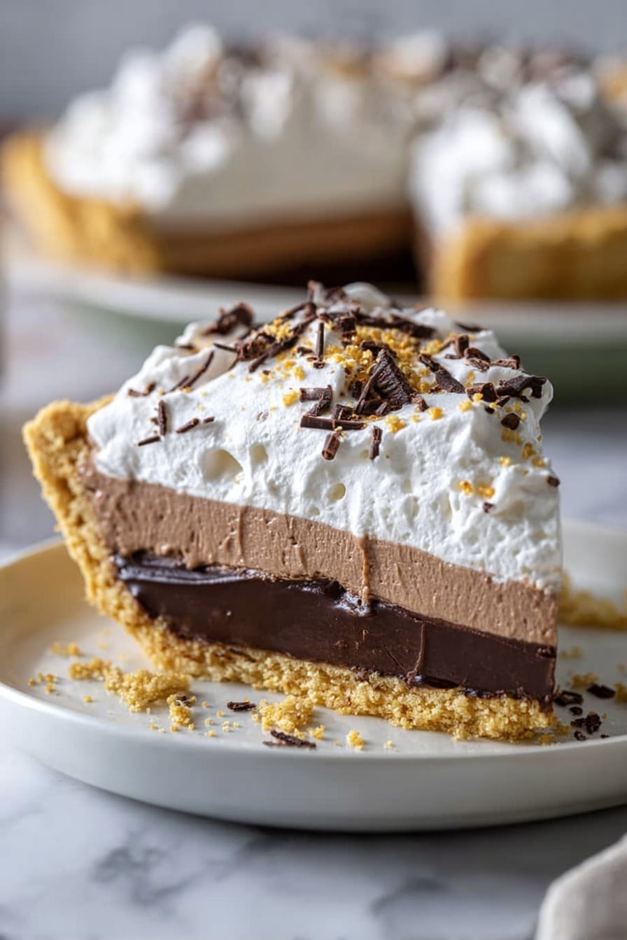 Black Bottomed Pumpkin Pie with Marshmallow Frosting Recipe - Recipe Step