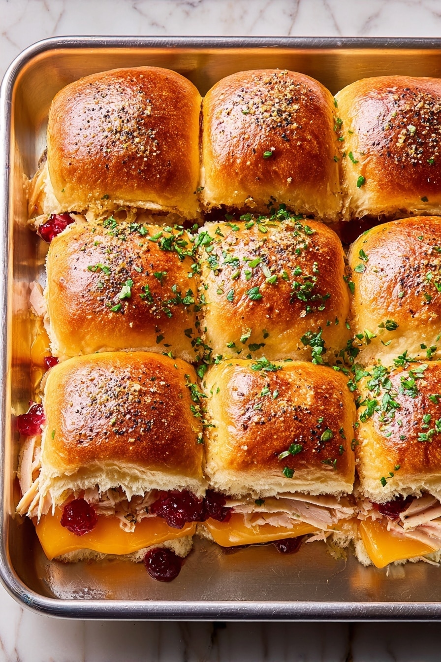 Cranberry Turkey Sliders Recipe - Serving
