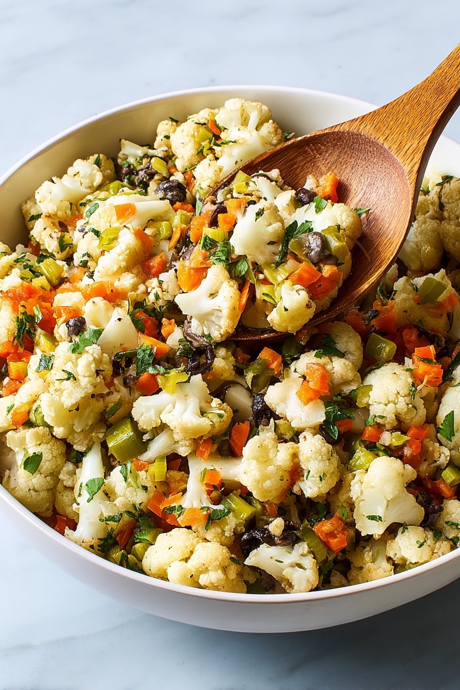 Cauliflower Mushroom Herb Stuffing Recipe - Serving