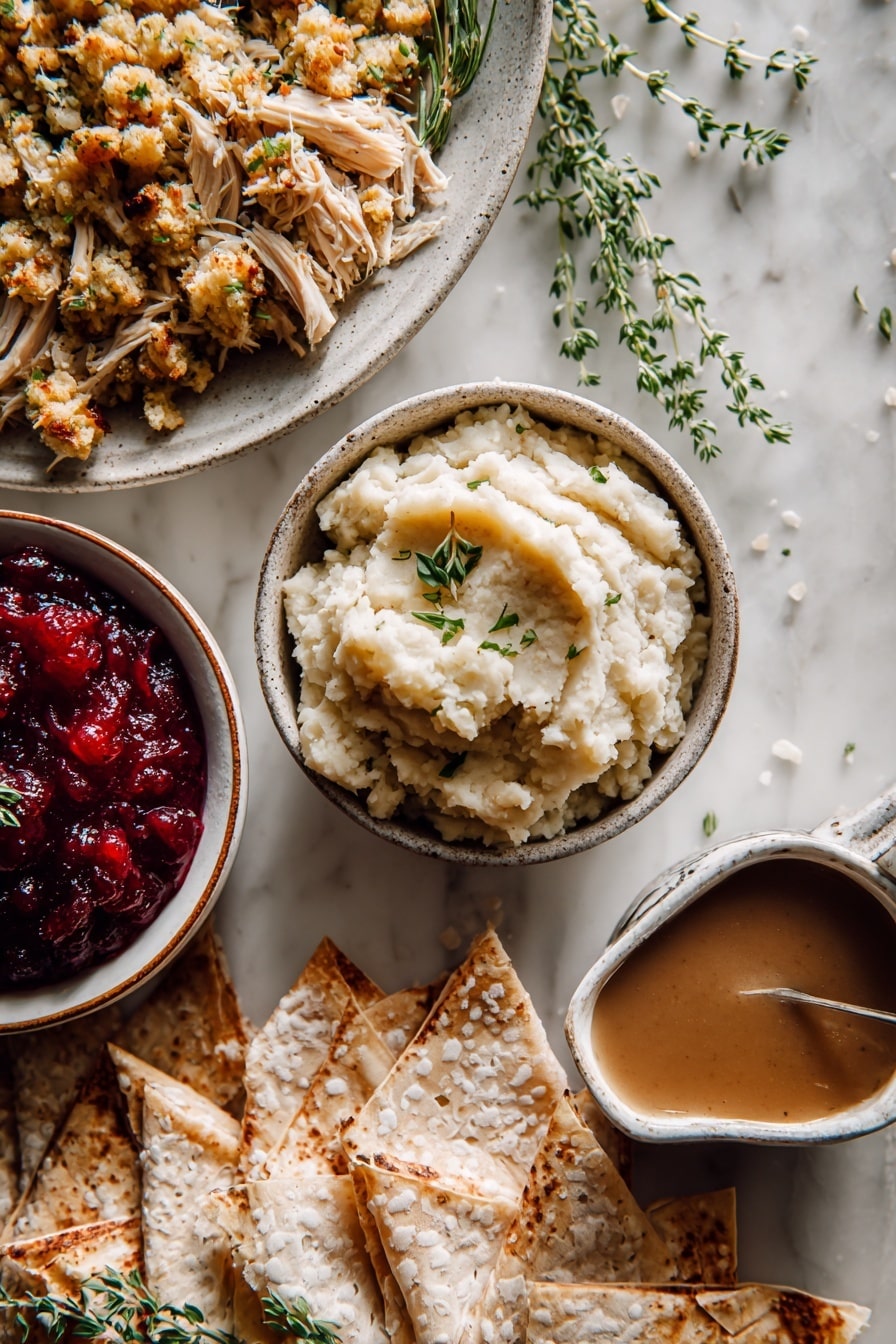Thanksgiving Egg Rolls with Leftover Turkey, Mashed Potatoes, Cranberries, and Stuffing Recipe - Ingredients
