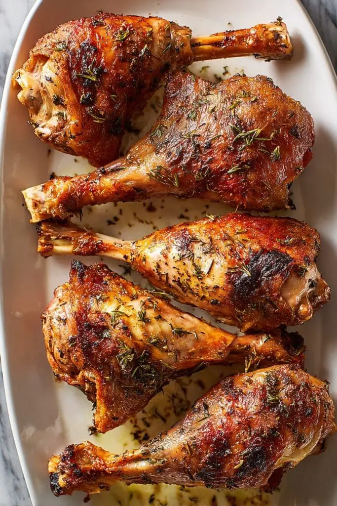 Roasted Herb Butter Turkey Legs Recipe