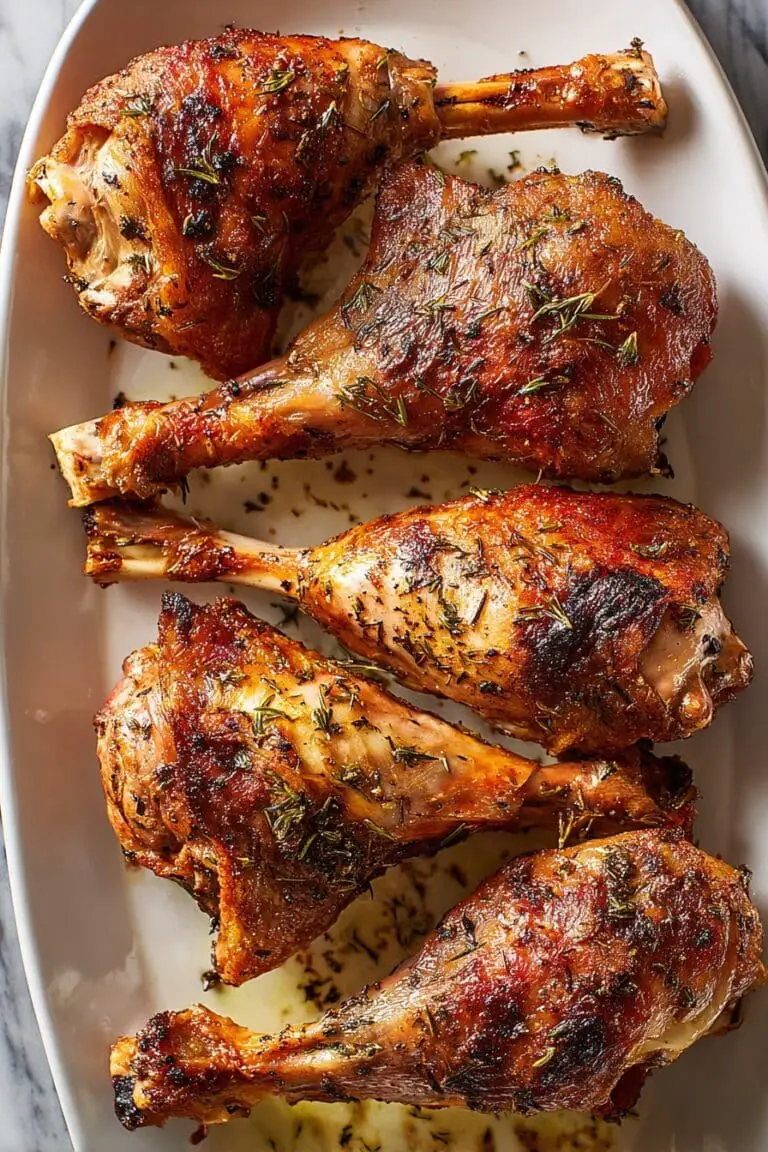 Roasted Herb Butter Turkey Legs Recipe