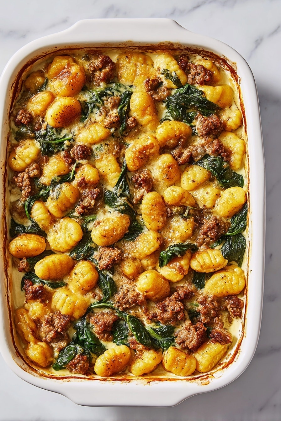 Gnocchi Sausage and Herb Stuffing Recipe - Serving
