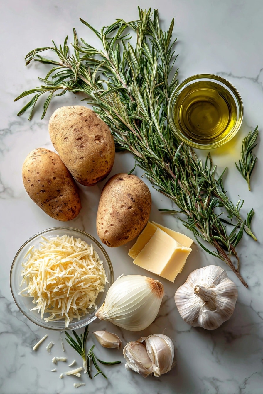 Hasselback Potatoes with Herb Butter and Parmesan Recipe - Ingredients