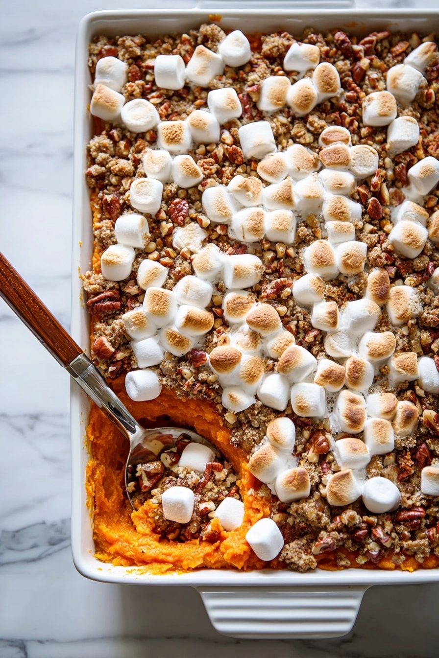 Sweet Potato Casserole with Marshmallows and Pecan Streusel Recipe - Recipe Step