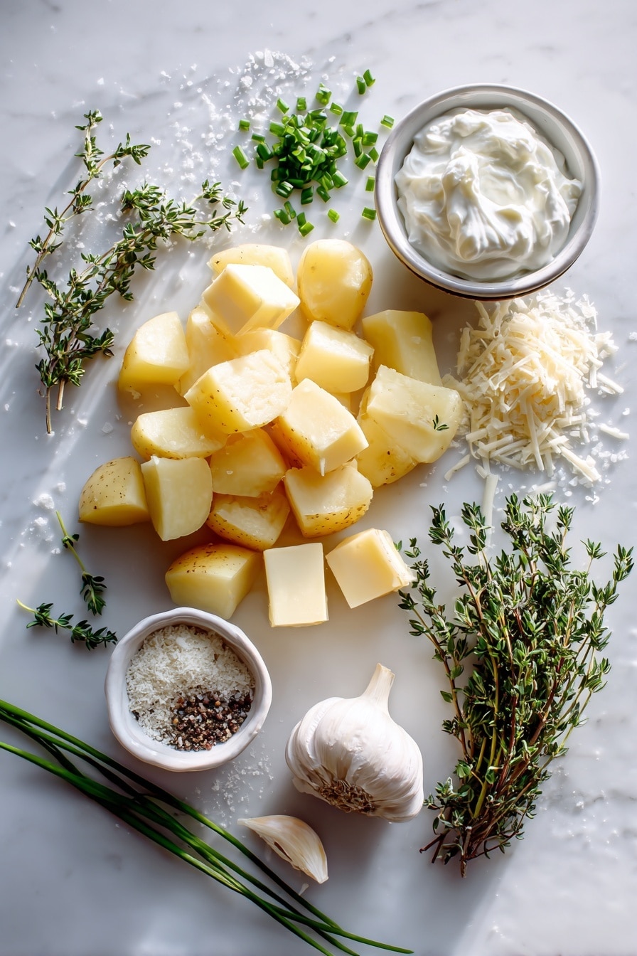Instant Pot Mashed Potatoes with Greek Yogurt, Chives, and Parmesan Recipe - Ingredients