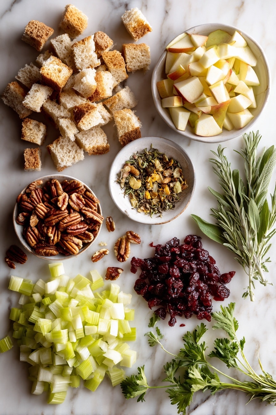 Crock Pot Stuffing with Apples and Cranberries Recipe - Ingredients