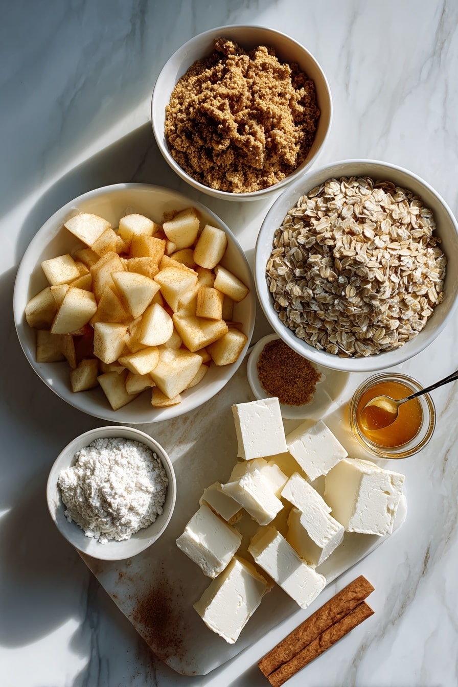 Apple Caramel Cheesecake Bars Recipe - Ingredients