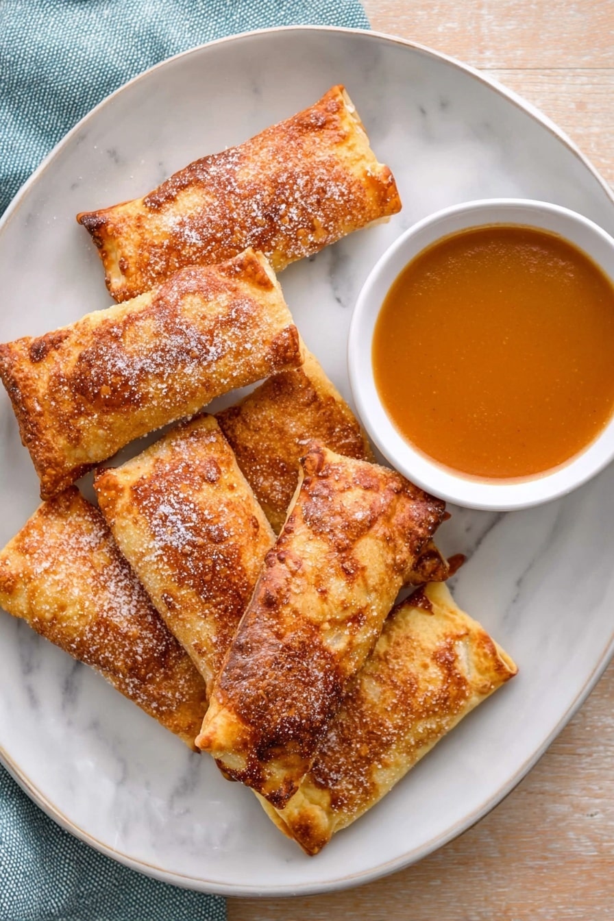 Apple Pie Egg Rolls Recipe - Serving