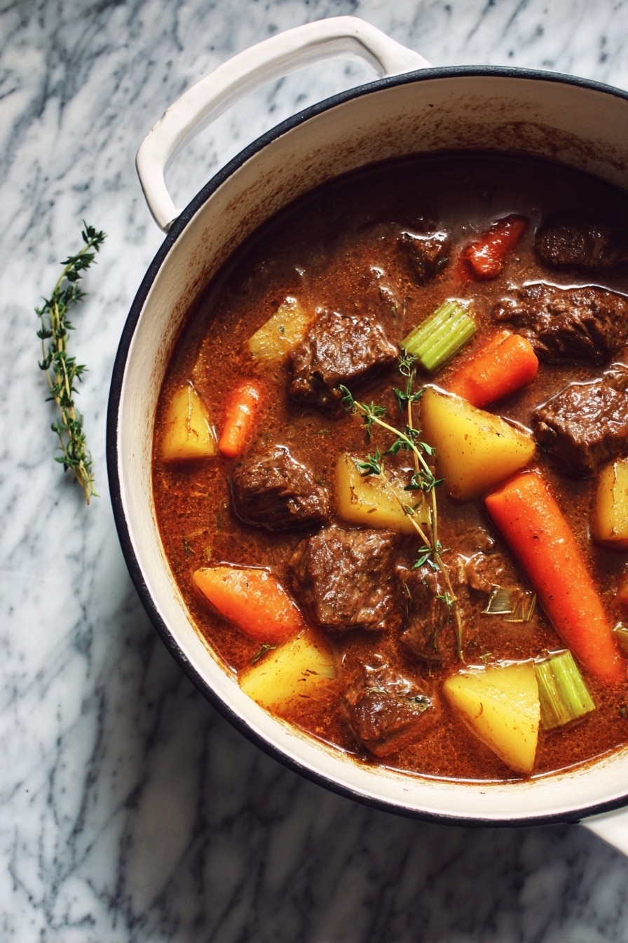 Apple Cider Beef Stew Recipe - Serving