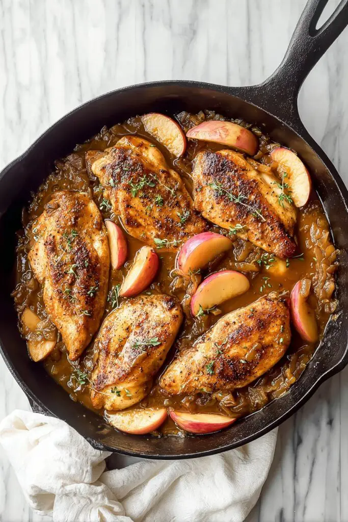 Apple Cider Chicken with Roasted Butternut Squash Recipe