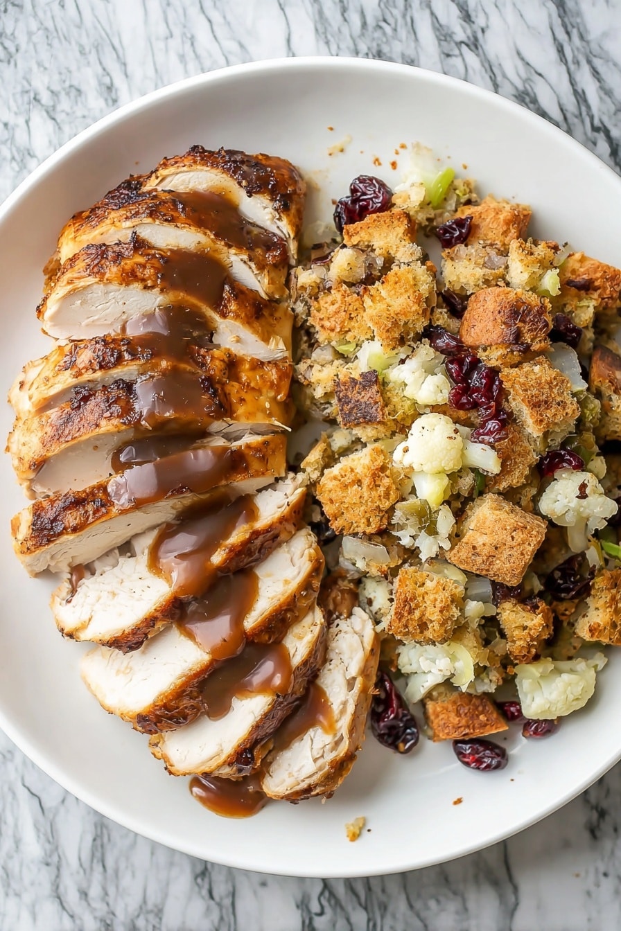 Soy Glazed Braised Turkey Breast with Five-Spice Recipe - Serving